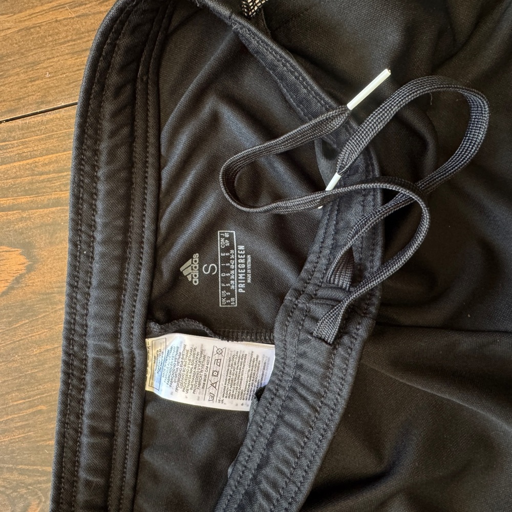 Adidas Black and White Sweatpants with Signature Stripes - Picture 6 of 8